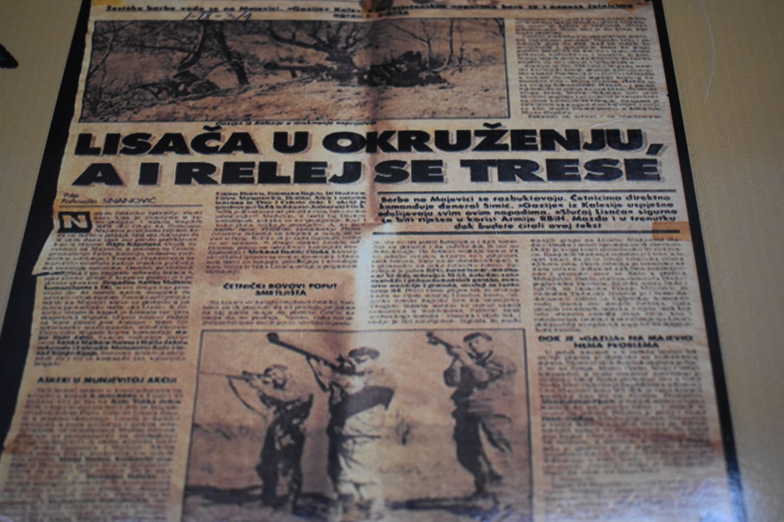 Novinski članak o Lisači